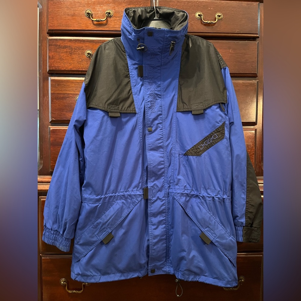 Helly Hanson Helly Tech Ski Jacket - Royal Blue - powder skirt - waterproof